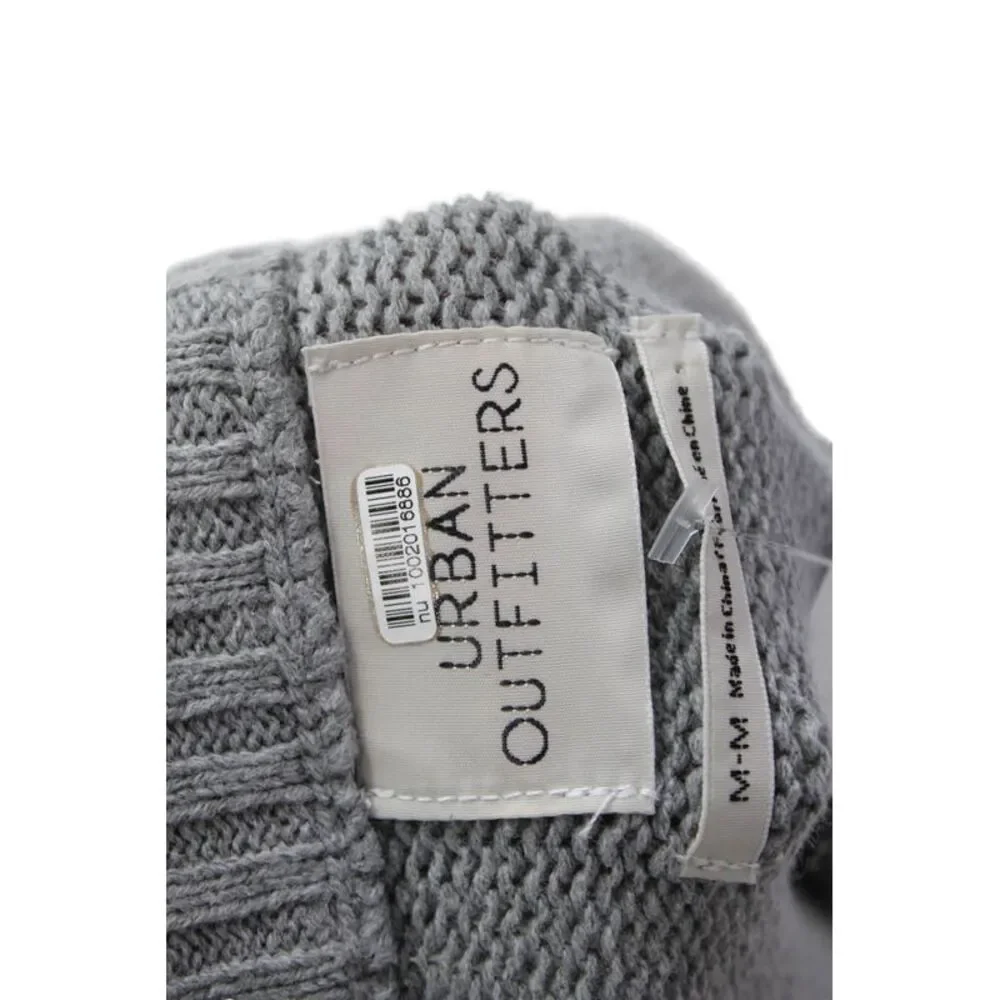 Urban Outfitters Womens Cotton- Cable Knit Sleeveless Sweater Vest Gray Size L